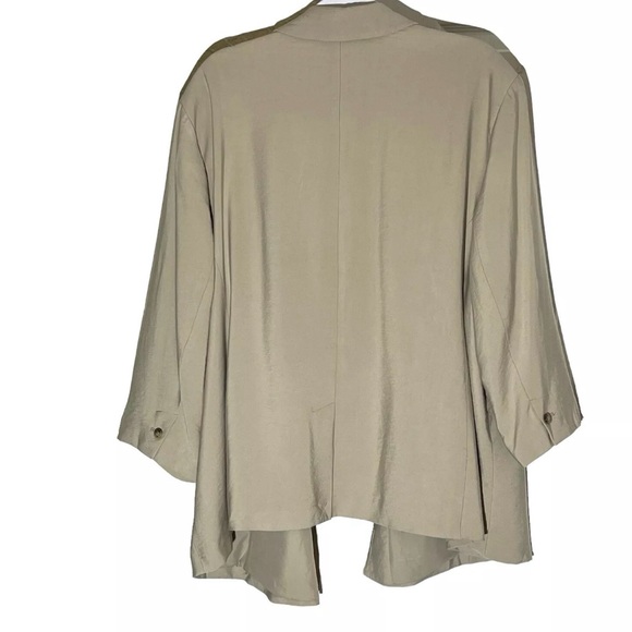 LOFT Plus  Tan  Open Blazer Jacket  size 26 Career Casual Pockets NWT - Picture 8 of 13
